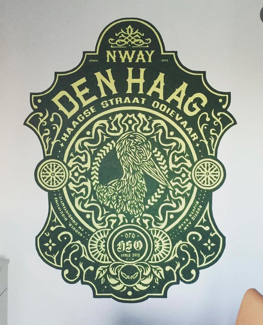 Muurschildering Teleport Hotel